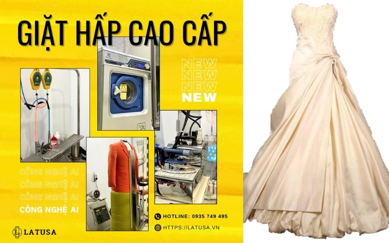 Giặt hấp Latusa ứng dụng công nghệ Lagoon® hiện đại để làm sạch trang phục
