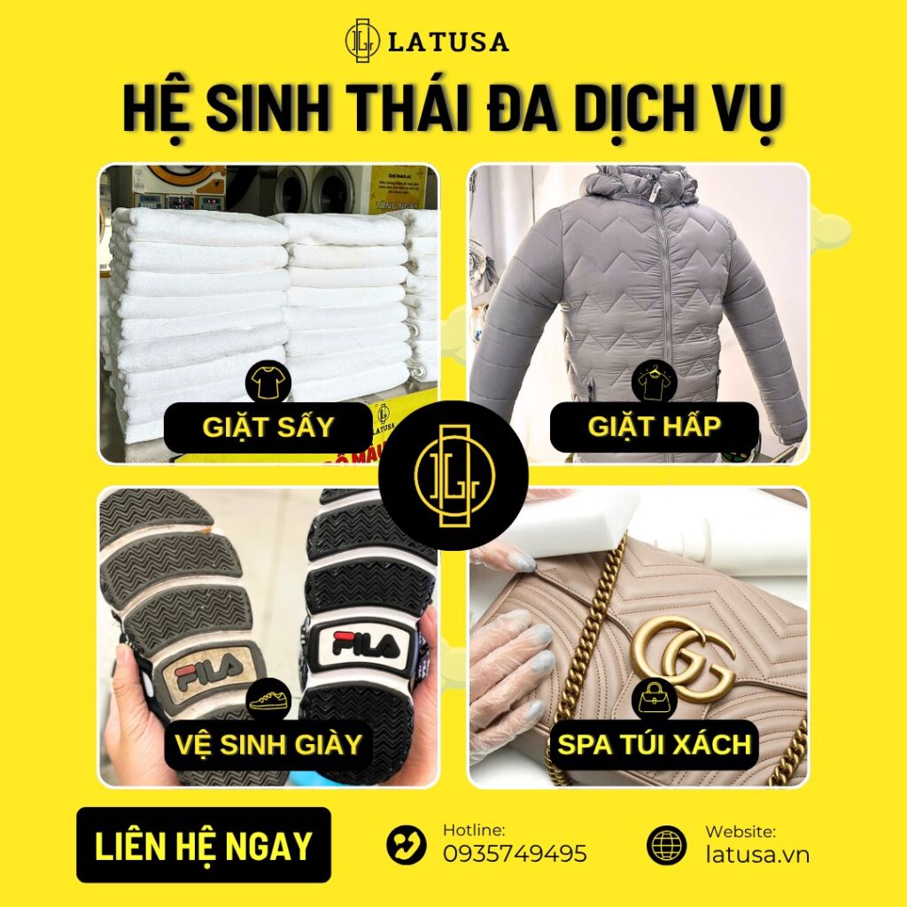 LATUSA hệ sinh thái đa dịch vụ chăm sóc quần áo & vệ sinh giày chuyên nghiệp, ưu đãi rộn ràng tháng 12!